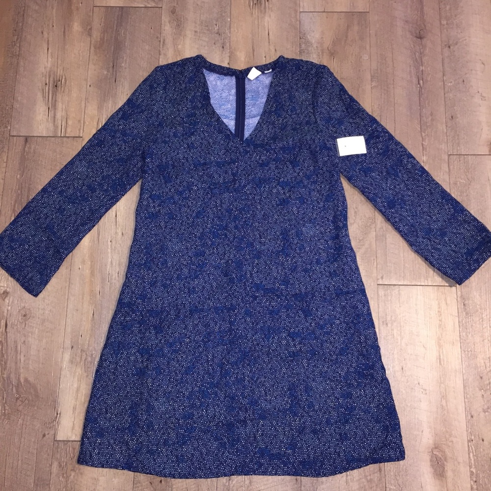 Blue speckled shift dress NWT Gap